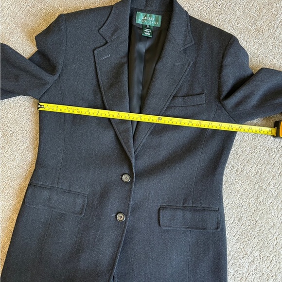 Lauren Ralph Lauren Blazer Charcoal 100% Wool Women's Size 8 - Picture 7 of 10